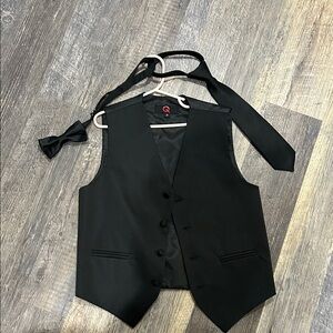 Kid’s Black Vest and Tie Set